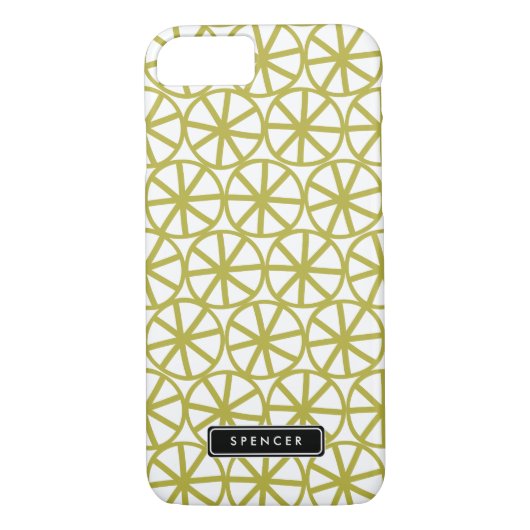 Retro Citrus Muster Personalisiert iPhone 7 Fall Case-Mate iPhone Hülle (Rückseite)