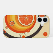 Retro Citrus Orbit iPhone 16 Hülle (Rückseite (Horizontal))