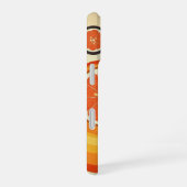 Retro Citrus Orbit iPhone 16 Hülle (Rechte Seite)