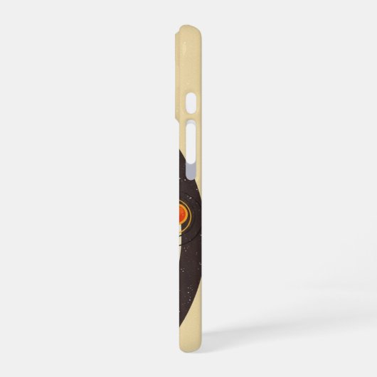 Retro Citrus Orbit iPhone 16 Hülle (Linke Seite)