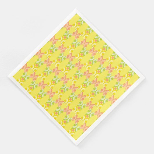 Retro Citrus Paper Napkins Serviette (Ecke)