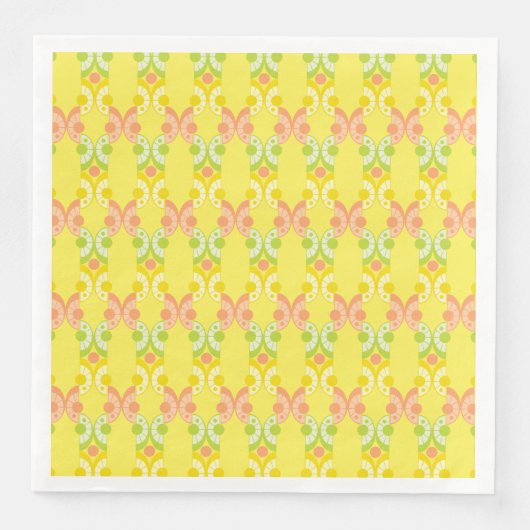 Retro Citrus Paper Napkins Serviette (Vorderseite)