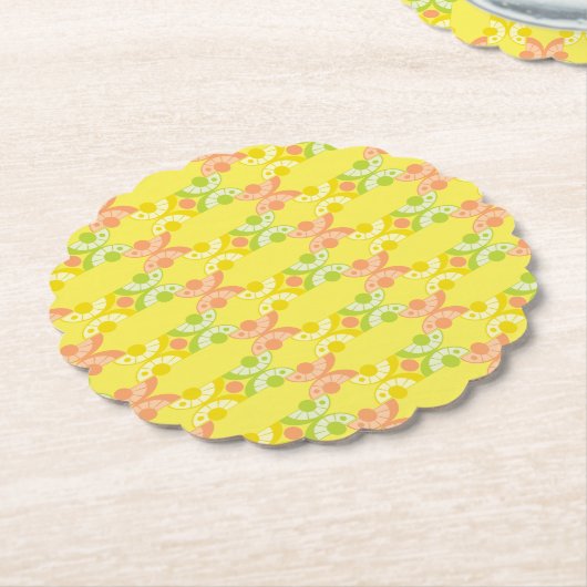 Retro Citrus Paper Untersetzer (angewinkelt)