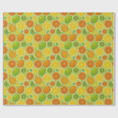 Retro-Citrus-Pop-Art-Geschenkpapier Geschenkpapier (Flach)