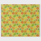 Retro Citrus Pop Art Gift Wrap Geschenkpapier (Flach)