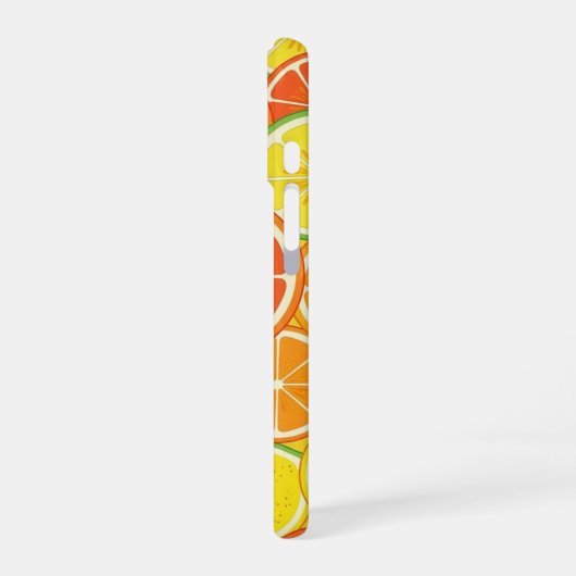 Retro Citrus Slice iPhone 16 Hülle (Linke Seite)