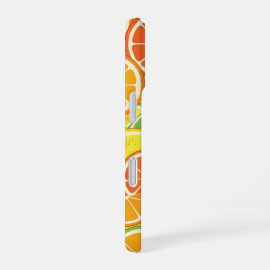 Retro Citrus Slice iPhone 16 Hülle (Rechte Seite)
