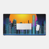 Retro City-1 Gaming-Mousepad Schreibtischunterlage (Tastatur & Maus)