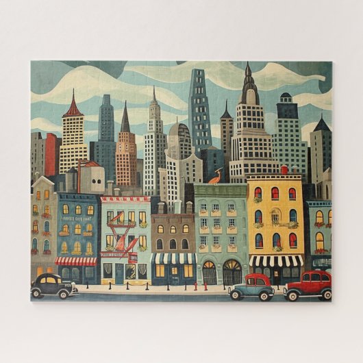 Retro City Street Art Puzzle (Horizontal)