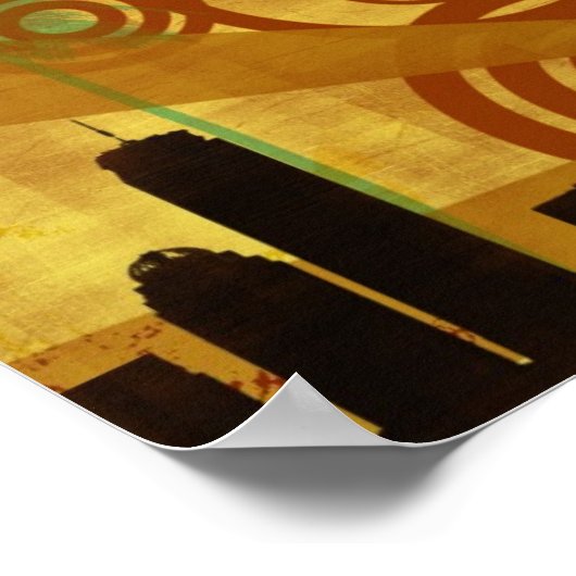 retro cityscape poster (Ecke)