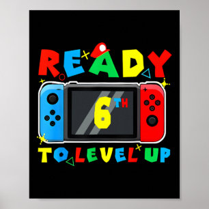 Retro Ck Zur Schule 6. Bereit Zum Levelaufstieg Ga Poster