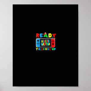 Retro Ck Zur Schule Kindergarten Bereit Zum Leveln Poster