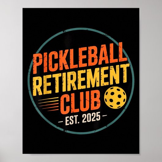 Retro Ckleball Retirement Club Apparel Retro Vinta Poster (Vorne)