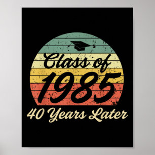 Retro Cl von 1985 Wiedersehen 40 Jahre später Alum Poster