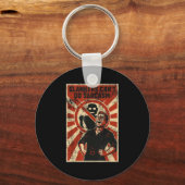 Retro Clanker Can't Do Sarcasm Funny Robot Ster Schlüsselanhänger (Vorderseite)