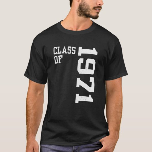 Retro Class of 1971 Senior High School Reunion Vin T-Shirt (Vorderseite)