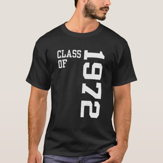 Retro Class of 1972 Senior High School Reunion Vin T-Shirt (Vorderseite)