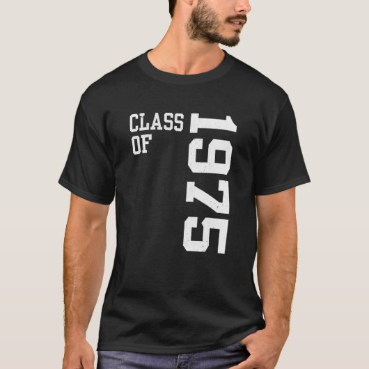 Retro Class of 1975 Senior High School Reunion Vin T-Shirt (Vorderseite)