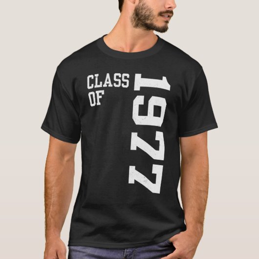 Retro Class of 1977 Senior High School Reunion Vin T-Shirt (Vorderseite)