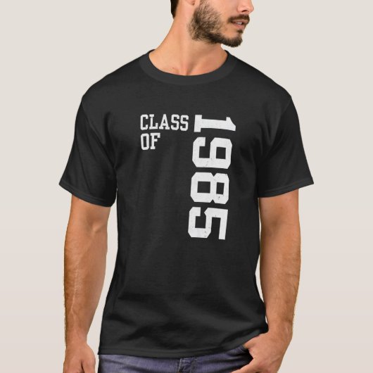 Retro Class of 1985 Senior High School Reunion Vin T-Shirt (Vorderseite)