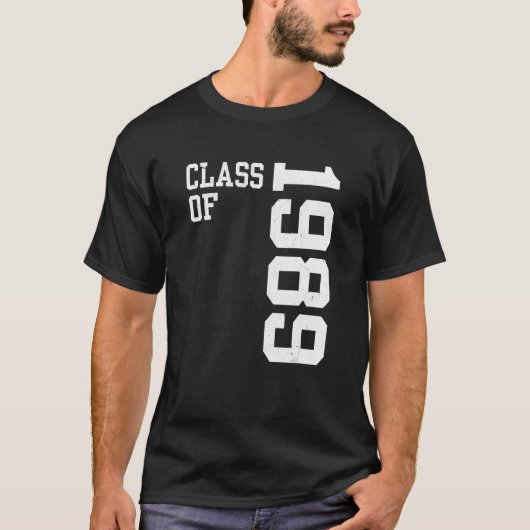 Retro Class of 1989 Senior High School Reunion Vin T-Shirt (Vorderseite)