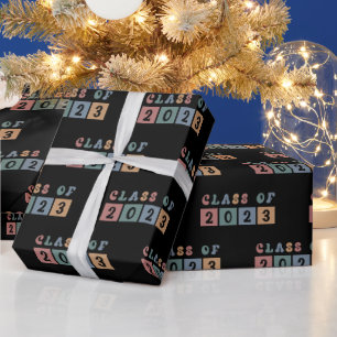 Retro Class of 2023 School Uni-Abschluss Gift Geschenkpapier