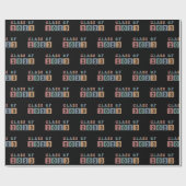 Retro Class of 2023 School Uni-Abschluss Gift Geschenkpapier (Flach)