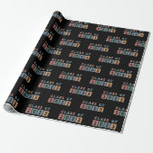 Retro Class of 2023 School Uni-Abschluss Gift Geschenkpapier (Ungerollt)