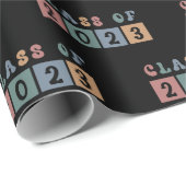 Retro Class of 2023 School Uni-Abschluss Gift Geschenkpapier (Rolleneckpunkt)