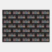 Retro Class of 2023 School Uni-Abschluss Gift Geschenkpapier Set (Vorderseite 3)