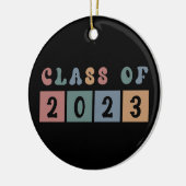 Retro Class of 2023 School Uni-Abschluss Gift Keramik Ornament (Links)