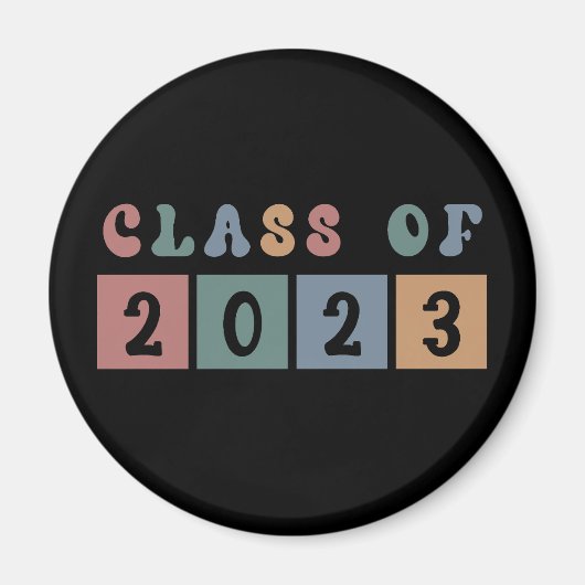 Retro Class of 2023 School Uni-Abschluss Gift Magnet (Vorne)