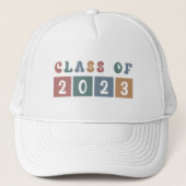 Retro Class of 2023 School Uni-Abschluss Gift Truckerkappe (Vorderseite)
