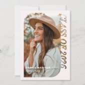 Retro Class Of 2026 Photo Minimalist Pink Einladung (Vorderseite)