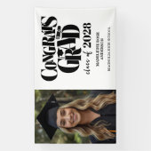 Retro Class of Congrats Graduation Black  Banner (Vertikal)