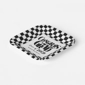 Retro Class of Congrats Graduation Black  Pappteller (Gewinkelt)