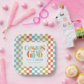 Retro Class of Congrats Graduation   Pappteller (Party)