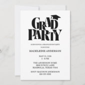 Retro Class of Congrats Graduation Photo Einladung (Vorderseite)