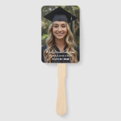 Retro Class of Congrats Graduation Photo  Fächer (Vorderseite)