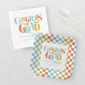 Retro Class of Congrats Graduation   Serviette