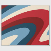 Retro Classic 70er Wirbel Geschenkpapier (Flach)