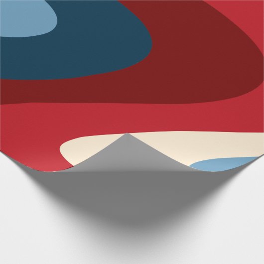 Retro Classic 70er Wirbel Geschenkpapier (Ecke)