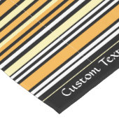 Retro Classic Black Yellow Strip Personalisiert Kurzer Tischläufer (Ecke)