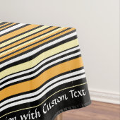 Retro Classic Black Yellow Strip Personalisiert Tischdecke (Beispiel)