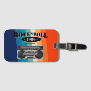 Retro Classic Boom Box Rock'n'Roll Musik Vintag Gepäckanhänger
