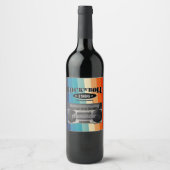 Retro Classic Boom Box Rock'n'Roll Musik Vintag Weinetikett (Vorderseite)