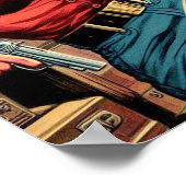 Retro Classic Button Up Poster (Ecke)