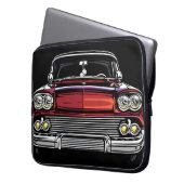 Retro Classic Car Front Dice Pop Art Print Laptopschutzhülle (Vorderseite Links)