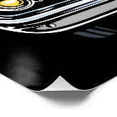 Retro Classic Car Front Dice Pop Art Print Poster (Ecke)