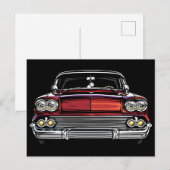 Retro Classic Car Front Dice Pop Art Print Postkarte (Vorne/Hinten)